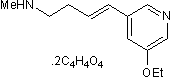 Selective &alpha;4&beta;2 nAChR partial agonist