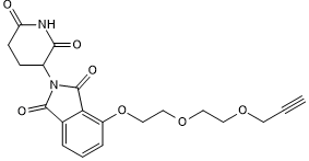 Cereblon ligand with PEG linker and terminal alkyne for onward chemistry