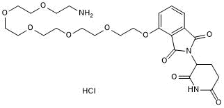 Cereblon ligand with PEG linker and terminal amine for onward chemistry