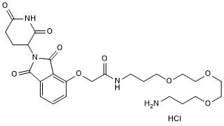 Cereblon ligand with alkyl-PEG-alkyl linker and terminal amine for onward chemistry