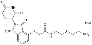 Cereblon ligand with PEG linker and terminal amine for onward chemistry