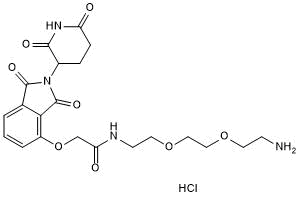 Cereblon ligand with PEG linker and terminal amine for onward chemistry