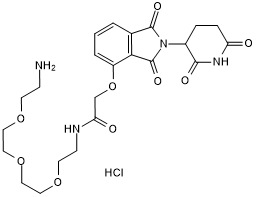 Cereblon ligand with PEG linker and terminal amine for onward chemistry