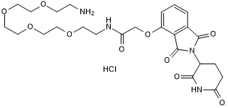 Cereblon ligand with PEG linker and terminal amine for onward chemistry