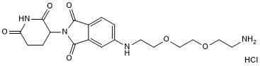 Cereblon ligand with PEG linker and terminal amine for onward chemistry