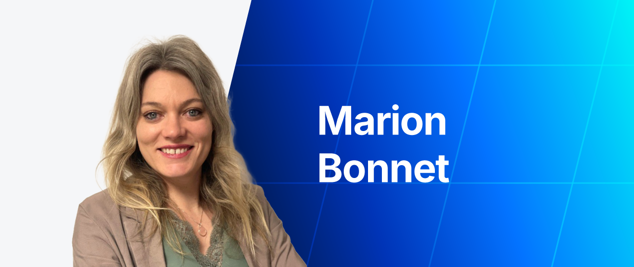 Decorative headshot card of Marion Bonnet.